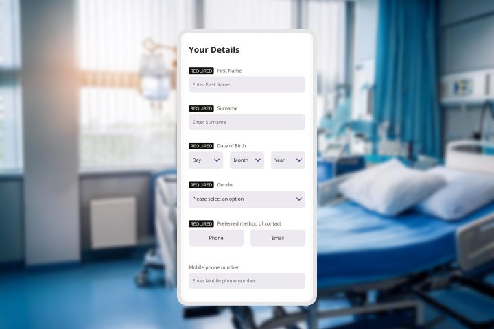 Referral Form Mobile In Waiting Room Hospital Aspect Ratio 720 480